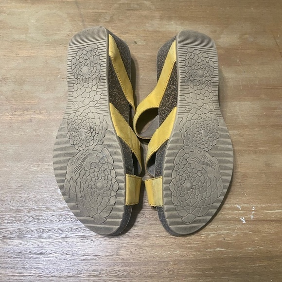 Dansko EUC Susie mango color wedge platform adjustable sandals cork, leather 8.5 - Picture 4 of 10